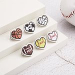 Breloques de Chaussures Set de 2 Personnalisé avec Numéro Lettre Balle Ballon Accessoires Forme Coeur Cadeau de Match Jeu pour Amoureux du Sport