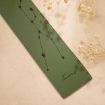 Personalizada de cuero vegano Constelación Estrella Nacimiento Flor Marcapáginas con Nombre Cumpleaños Bibliotecario Regalo para Amigo Amante de los L