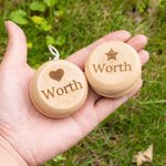 Personalised Retro Wooden Yoyo with Engraved Pattern and Name Educational Toy Children's Day Birthday Gift for Kid Yoyo Lover
