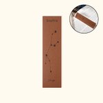 Personalizada de cuero vegano Constelación Estrella Nacimiento Flor Marcapáginas con Nombre Cumpleaños Bibliotecario Regalo para Amigo Amante de los L