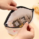 Trousse de Maquillage Portable en Toile Personnalisée avec Nom Pailleté Accessoire de Voyage Cadeau Anniversaire Mariage pour les Femmes