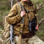 Spersonalizowany regulowany pasek myśliwski Camo z haftowanym tekstem i metalowymi krętlikami Praktyczny prezent dla myśliwego