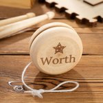 Personalised Retro Wooden Yoyo with Engraved Pattern and Name Educational Toy Children's Day Birthday Gift for Kid Yoyo Lover