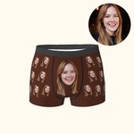 Caleçon Homme Photo Funny Face Personnalisé Caleçon Homme Anniversaire Saint-Valentin Cadeau pour Lui
