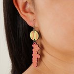 Personalized Wooden Baseball Basketball Dangle Earrings with Name Pendant Game Day Birthday Gift for Cheer Mom Sports Fans