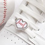 Breloques de Chaussures Set de 2 Personnalisé avec Numéro Lettre Balle Ballon Accessoires Forme Coeur Cadeau de Match Jeu pour Amoureux du Sport