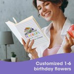 Personalisierte Lehrer Pflanze Samen, die für immer wachsen Leder A5 liniert Notebook mit 1-6 Geburt Blume Graduierung Anerkennung Geschenk für Lehrer