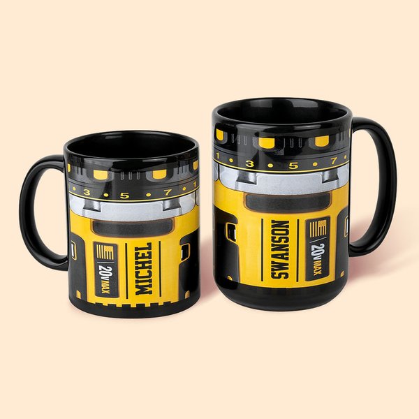 Mug Gobelet Personnalisé avec Nom Motif Outil Électrique Cadeau d'Anniversaire Fête des Pères pour Machiniste Mécanicien Réparateur Homme