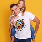 Personalized Best Dad Repair Tool Design 100% Cotton T-shirt with 1-8 Kid Names Father's Day Birthday Gift for Dad Grandpa