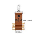 Personalized Monogram Golf Bag Tag Tee Holder with 5 Tees Golf Accessory Father's Day Birthday Gift For Golf Lover