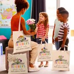 Personalized Teachers Plant Seeds 1-6 Birth Flowers Canvas Tote Bag Teacher's Day Gratitude Graduation Gift for Teacher