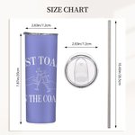 Gobelet 600ml Personnalisé avec Nom Tumbler avec Paille et Brosse Cadeau de Mariage de Plage pour Demoiselle d'Honneur