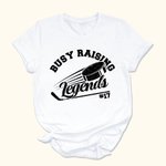 Camiseta personalizada de hockey sobre hielo 100% algodón con número Cumpleaños Aniversario Regalo para mamá de hockey sobre hielo