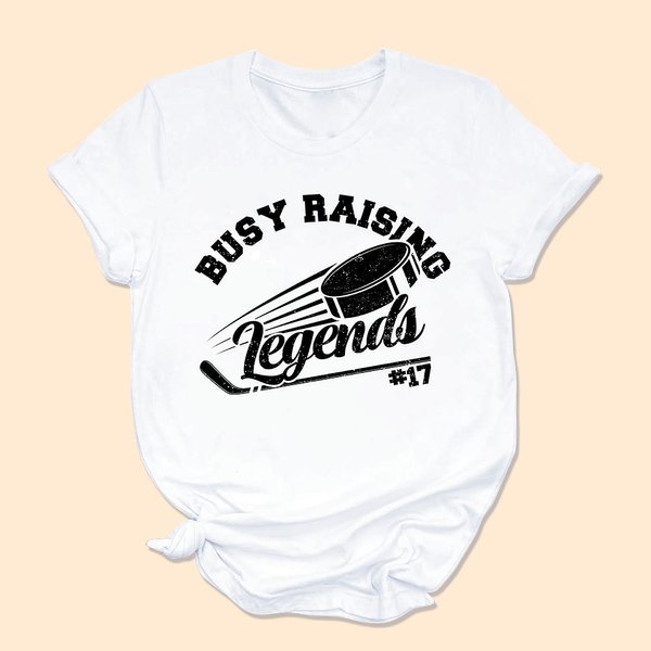 Gepersonaliseerd druk opvoedend ijshockey T-shirt van 100% katoen met nummer Verjaardagscadeau voor ijshockeymama