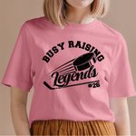 Camiseta personalizada de hockey sobre hielo 100% algodón con número Cumpleaños Aniversario Regalo para mamá de hockey sobre hielo