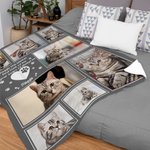 Personalised Snuggle This Blanket And Think Of Me Pet 8 Photos Soft Blanket with Name Birthday Memorial Gift for Pet Lover