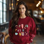 Personalized Multicolor Medical Instrument Pattern Design T-Shirt Sweatshirt with Text Nurse Graduation Birthday Gift for Nurse Doctor