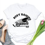 Camiseta personalizada de hockey sobre hielo 100% algodón con número Cumpleaños Aniversario Regalo para mamá de hockey sobre hielo