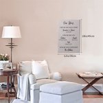 Personalised Our Story Canvas Family Painting with Text 1-6 Kid Names Wall Art Housewarming Gift for Family Friend