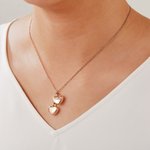 Personalizado grabado doble corazón cenizas urna colgante collar con nombre cremación funeral joyería recuerdo conmemorativo regalo para las mujeres