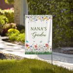 Personalisierte Frühling Blume Schmetterling Garten Flagge mit Text Hof Veranda Dekoration Urlaub Geschenk für Mama Oma Gartenarbeit Liebhaber