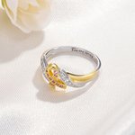 Personlig Jeg er nok til å bekjempe kreft Ring med rosa bånd gravert tekst og kort Brystkreftbevissthet Oppmuntringsgave til kvinner