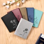 Personalized Birth Flower Leather Passport Holder and Luggage Tag with Name Birthday Gift for Travel Lovers Friends