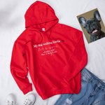 Gepersonaliseerde Mijn Hond Wandelen 1-3 Hond Oor Outlines Multicolor T-Shirt Sweatshirt Hoodie met Namen Verjaardagscadeau voor Huisdierliefhebber