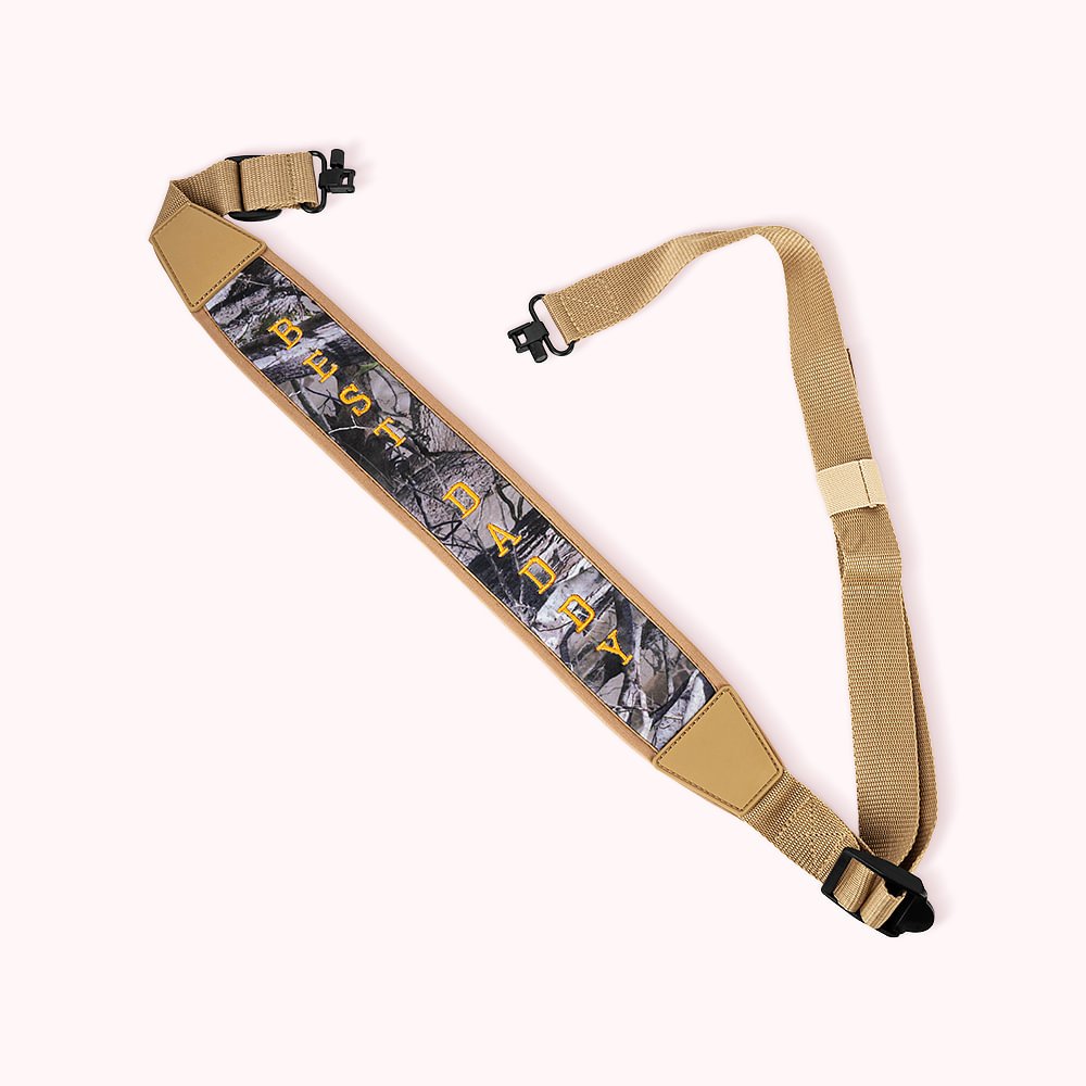 Personalized Adjustable Camo Hunting Sling Shoulder Strap with Embroidery Text and Metal Swivels Practical Gift for Hunter 3