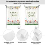 Personalisierte Frühling Blume Schmetterling Garten Flagge mit Text Hof Veranda Dekoration Urlaub Geschenk für Mama Oma Gartenarbeit Liebhaber