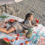 Spersonalizowany ręcznik plażowy z figurką syrenki z morskiego świata Szybkoschnący chłonny ręcznik plażowy z imieniem Akcesoria plażowe Prezent dla dziewczynek