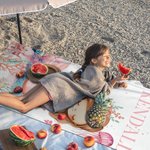 Personalised Sea World Cute Mermaid Super Absorbent Quick Dry Beach Towel with Name Beach Vacation Accessories Gift for Her