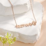Personalisierte zierliche hebräischen Namen Halskette mit Geburt Blume Geburtstag jüdische Bat Mitzvah Geschenk für Frauen