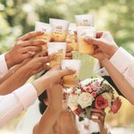 Personalised Bohemia Frosted Plastic Water Cup Set of 10 Wedding Gift