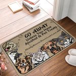 Personalisierte Go Away Unless You Have Pet Treats 1-6 Haustier Bilder Fußmatte mit Namen Housewarming Jahrestag Geschenk für Tierliebhaber
