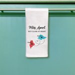 Torchon 100% Coton Personnalisé avec Noms Serviette de Thé Carte à Longue Distance Cadeau Graduation Amitié pour la Famille et les Amis