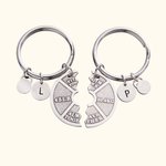 Personalised Engraved Gym Weight Plate Always Together Matching Keychain with Initials Charms Gift for Couple Best Friend Fitness Enthusiasts