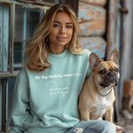 Gepersonaliseerde Mijn Hond Wandelen 1-3 Hond Oor Outlines Multicolor T-Shirt Sweatshirt Hoodie met Namen Verjaardagscadeau voor Huisdierliefhebber