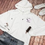 Personalized Hairdresser Elements Embroidery T-shirt Zip Up Hoodie with Initial or Name Gift for Stylists Hairdressing Lovers