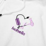Personalized Hairdresser Elements Embroidery T-shirt Zip Up Hoodie with Initial or Name Gift for Stylists Hairdressing Lovers
