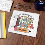 Personalisierte Teach Them Love Them Watch Them Grow Wildflower Pencil Mouse Pad mit Namen zurück zu Schule Wertschätzung Geschenk für Lehrer