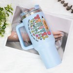 Vaso personalizado Wildflower 40oz con nombre Teach Them Love Them Watch Them Grow Back to School Appreciation Gift for Teacher