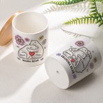 Vaso personalizzato per piante con 2-9 nomi e base in bambù Festa del papà Festa della mamma Regalo per la famiglia