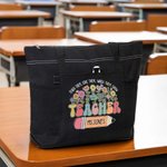 Personalisierte Teach Them Love Them Watch Them Grow Canvas Tote Bag mit Namen und Wildflower Pencil Design Teacher's Day Appreciation Geschenk für Lehrer