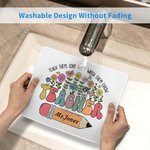 Personalisierte Teach Them Love Them Watch Them Grow Wildflower Pencil Mouse Pad mit Namen zurück zu Schule Wertschätzung Geschenk für Lehrer