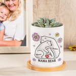 Vaso personalizzato per piante con 2-9 nomi e base in bambù Festa del papà Festa della mamma Regalo per la famiglia