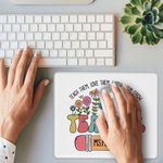 Personalisierte Teach Them Love Them Watch Them Grow Wildflower Pencil Mouse Pad mit Namen zurück zu Schule Wertschätzung Geschenk für Lehrer