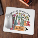 Personalisierte Teach Them Love Them Watch Them Grow Wildflower Pencil Mouse Pad mit Namen zurück zu Schule Wertschätzung Geschenk für Lehrer