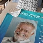Personalized Multicolor Hugs From Heaven Soft Photo Blanket with Name Sympathy Memorial Gift for Loss of Loved One