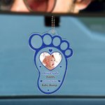 Gepersonaliseerde Drive Safe Baby Voetafdruk Multi-color Acryl Autospiegel Hanger Accessoires met Babyfoto Moederdag Vaderdag Cadeau voor Mama Papa